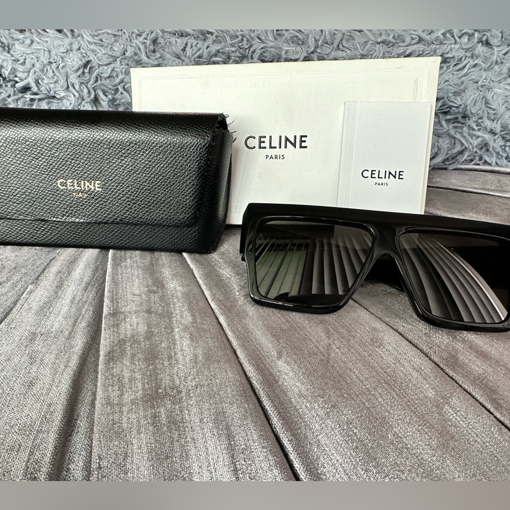 CELINE - Polarized Flat Top Square Sunglasses, 57mm
